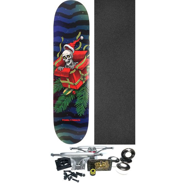 Powell Peralta Holiday 22 Box Drop Off White Skateboard Deck - 8" x 31.9" - Complete Skateboard Bundle